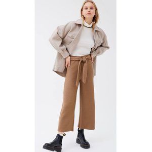URBAN OUTFITTERS Pastato Ribbed Tie-Front Wide Leg Pants